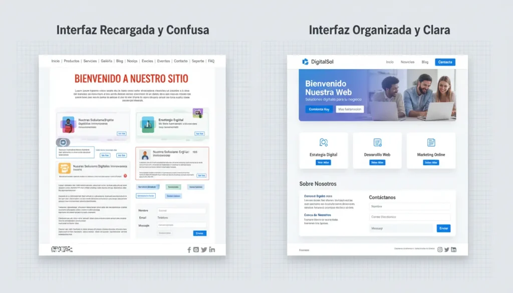 comparacion-usabilidad-diseno-web interfaz web diseño ui y ux
