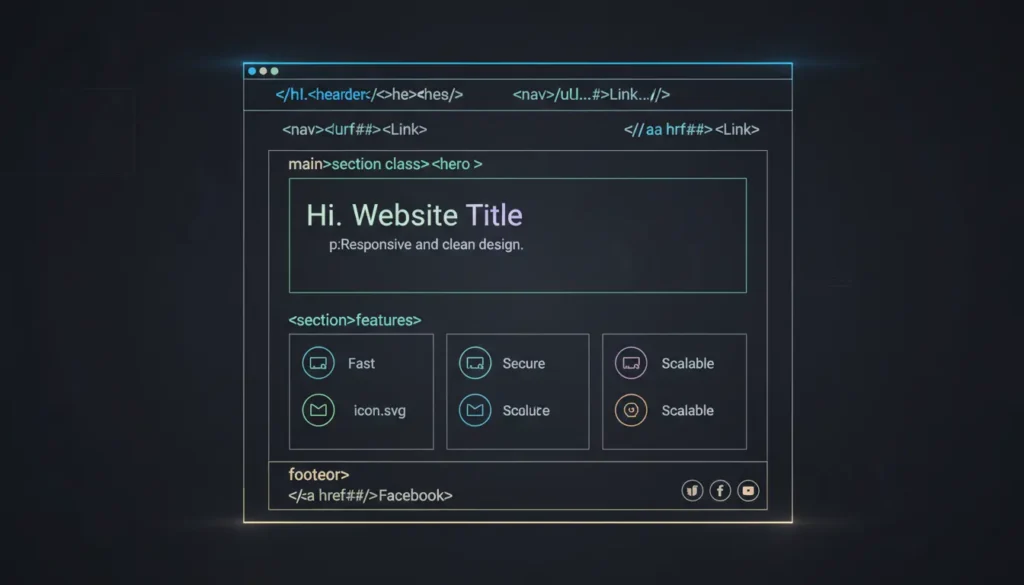 html-accesibilidad-seo-web Estructura HTML interpretada por navegador, buscador y tecnología de asistencia