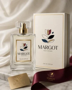Producto y empaque de perfume desarrollados como caso demostrativo de producción de contenido con IA
