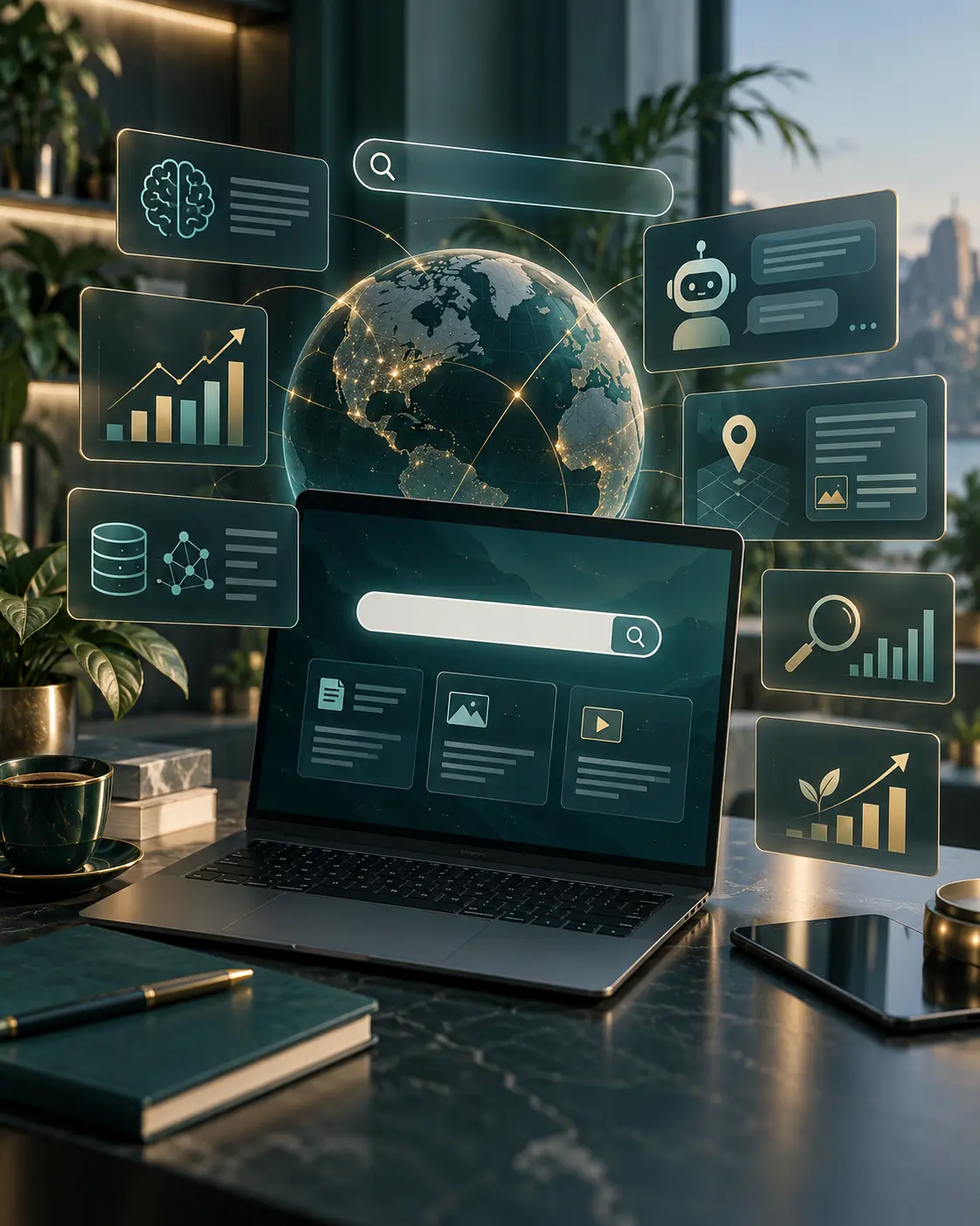 SEO para IA, GEO y AEO con búsqueda, analítica y motores de respuesta